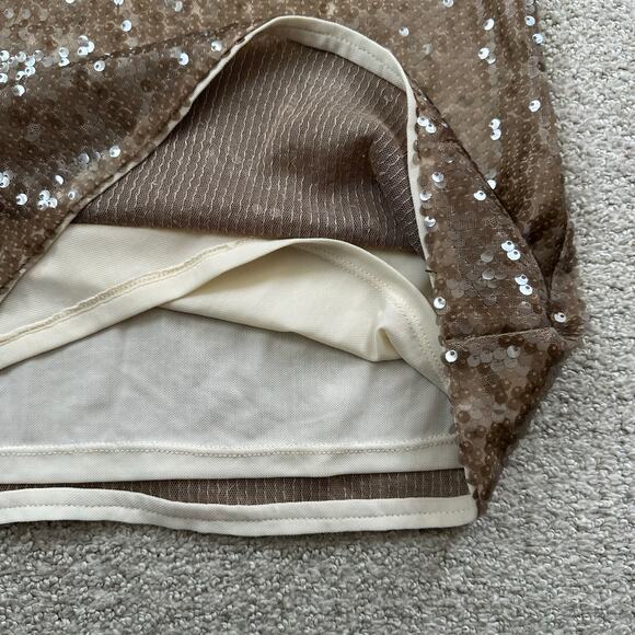 NWT Reformation Lisa Knit Top Mushroom Sequin Tank Size Small - Picture 9 of 11